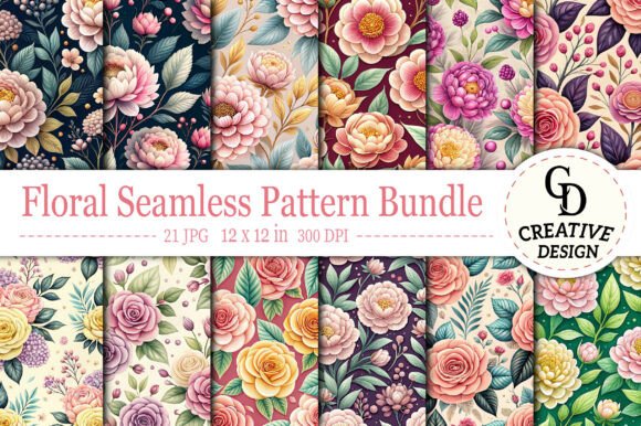 Download Floral Seamless Pattern Bundle - Premium Resources