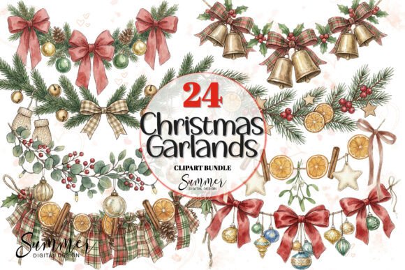 Download Christmas Garland Decorations Clipart - Decoration Collection