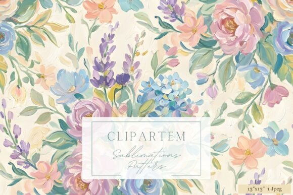 Download Pastel Painterly Floral Seamless Pattern - Floral seamless Collection