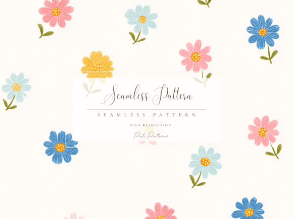 Download Retro Floral Seamless Pattern PNG - Floral seamless Collection